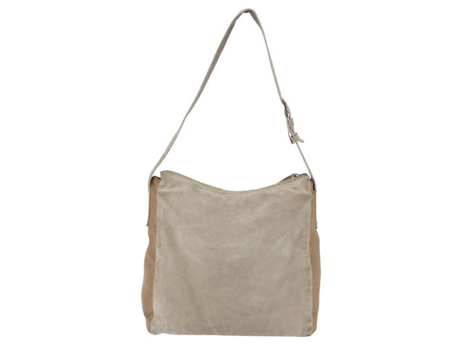 PRADA Schultertasche aus Wildleder Beige Auth bs36960 - Ansicht 2