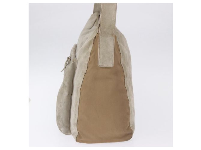 PRADA Schultertasche aus Wildleder Beige Auth bs36960 - Ansicht 3
