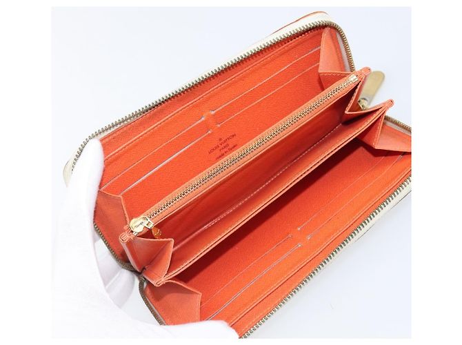 LOUIS VUITTON Monogram Multicolor Zippy Long Wallet White M60241 LV Auth BA15741 Bianco - vista 10