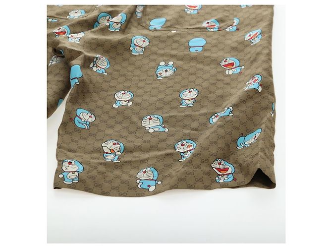GUCCI x Doraemon Short Pants Silk "44" Brown Blue Auth 167559SAM Marrone - vista 10