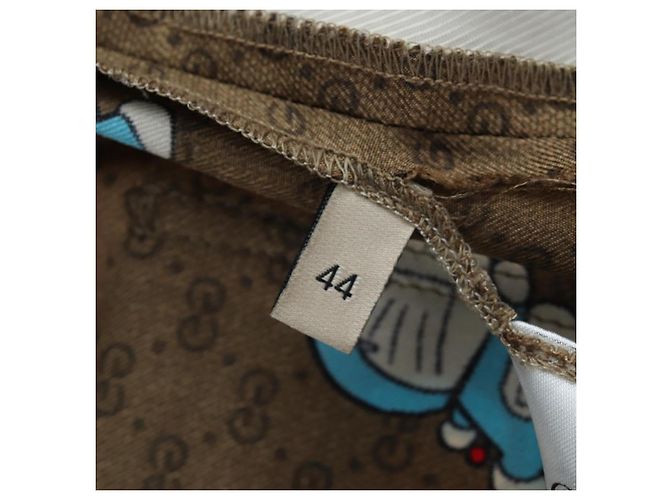 GUCCI x Doraemon Short Pants Silk "44" Brown Blue Auth 167559SAM Marrone - vista 15