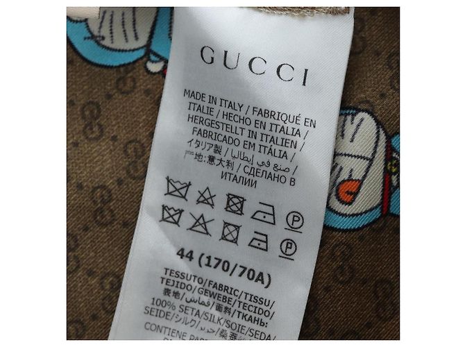 GUCCI x Doraemon Short Pants Silk "44" Brown Blue Auth 167559SAM Marrone - vista 17