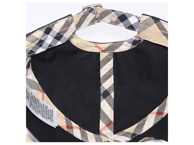 Cappello BURBERRY Novachek Canvas XL Black Silver Auth 202726M Nero Argento - vista 10