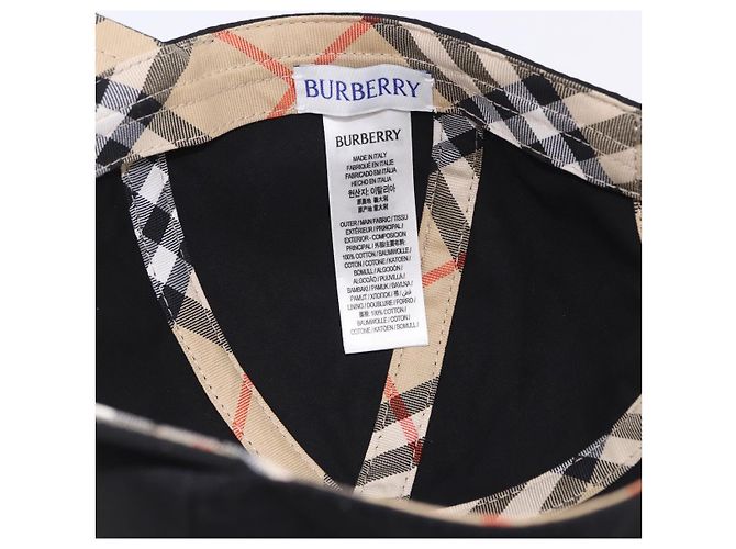 Cappello BURBERRY Novachek Canvas XL Black Silver Auth 202726M Nero Argento - vista 14