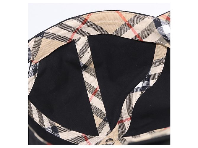 Cappello BURBERRY Novachek Canvas XL Black Silver Auth 202726M Nero Argento - vista 15