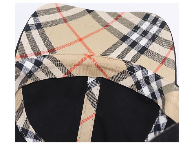Cappello BURBERRY Novachek Canvas XL Black Silver Auth 202726M Nero Argento - vista 16