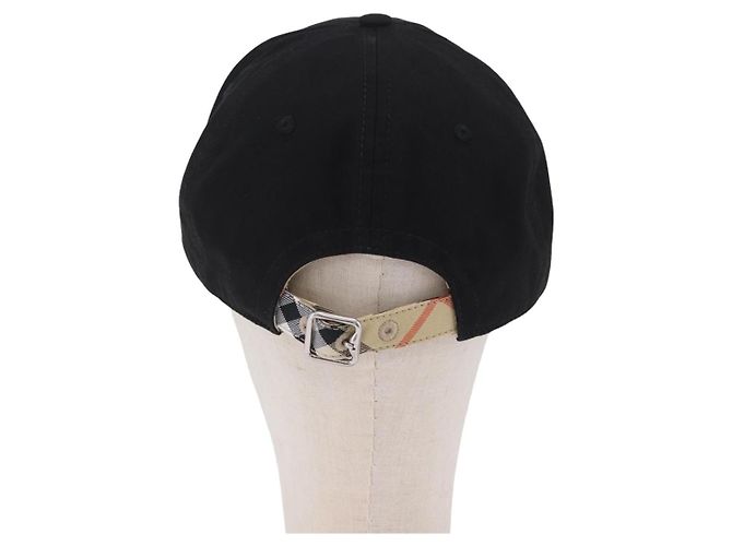 Cappello BURBERRY Novachek Canvas XL Black Silver Auth 202726M Nero Argento - vista 2