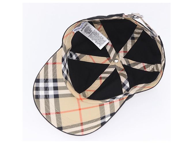 Cappello BURBERRY Novachek Canvas XL Black Silver Auth 202726M Nero Argento - vista 8