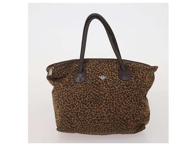 Bottega Veneta Borsa BOTTEGAVENETA Nylon Set da 2 Marrone Argento Auth 196566 - vista 10