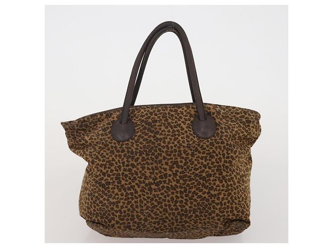 Bottega Veneta Borsa BOTTEGAVENETA Nylon Set da 2 Marrone Argento Auth 196566 - vista 11