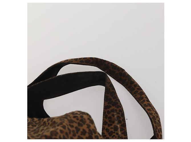 Bottega Veneta Borsa BOTTEGAVENETA Nylon Set da 2 Marrone Argento Auth 196566 - vista 6