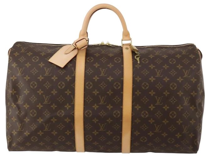 LOUIS VUITTON Monogram Keepall 55 Boston Bag M41424 LV Auth 198998V Monogramma - vista 13