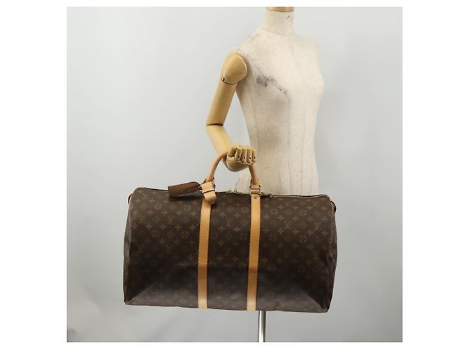 LOUIS VUITTON Monogram Keepall 55 Boston Bag M41424 LV Auth 198998V Monogramma - vista 23
