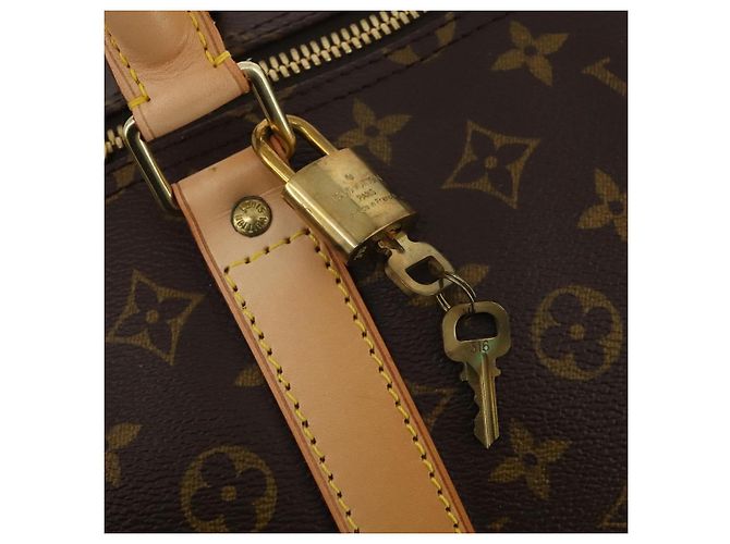 LOUIS VUITTON Monogram Keepall 55 Boston Bag M41424 LV Auth 198998V Monogramma - vista 9
