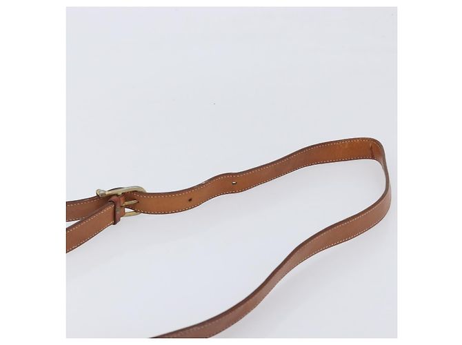 Céline Borsa a tracolla rotonda CELINE Macadam Canvas PVC Pelle Marrone Oro Auth 202958 D'oro - vista 14