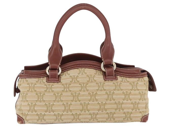 Céline CELINE Handtasche Canvas Beige Gold Tone Auth 201139A - Ansicht 2