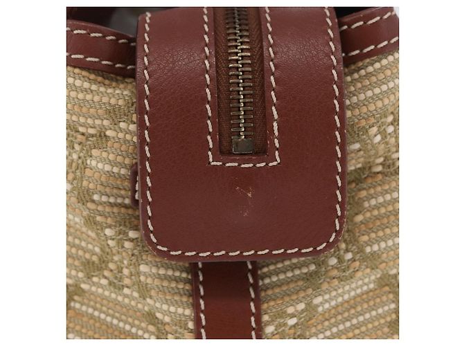 Céline CELINE Handtasche Canvas Beige Gold Tone Auth 201139A - Ansicht 4