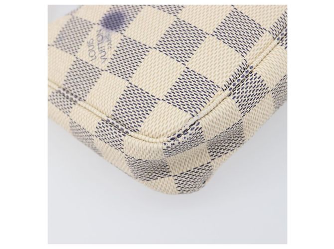 LOUIS VUITTON Damier Azur Pochette Accessoires Pouch N41207 LV Auth 202011 - vista 15