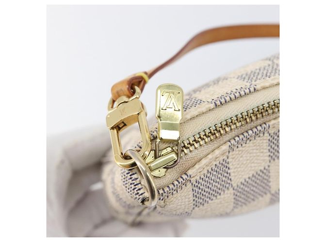 LOUIS VUITTON Damier Azur Pochette Accessoires Pouch N41207 LV Auth 202011 - vista 18