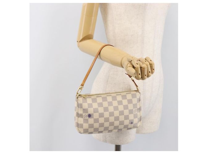 LOUIS VUITTON Damier Azur Pochette Accessoires Pouch N41207 LV Auth 202011 - vista 22
