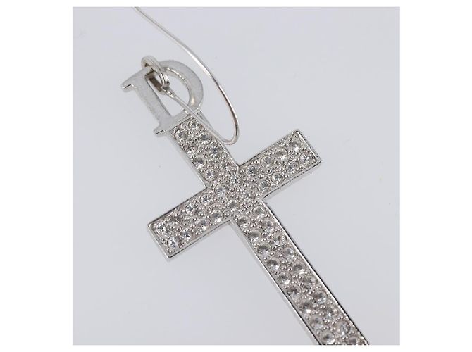 Christian Dior Pierce Metal Silver Auth SW2847 Argento - vista 14