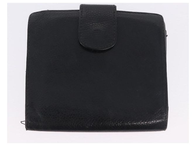 Portafoglio CHANEL in pelle Set da 3 Nero CC Auth bs36923 - vista 12