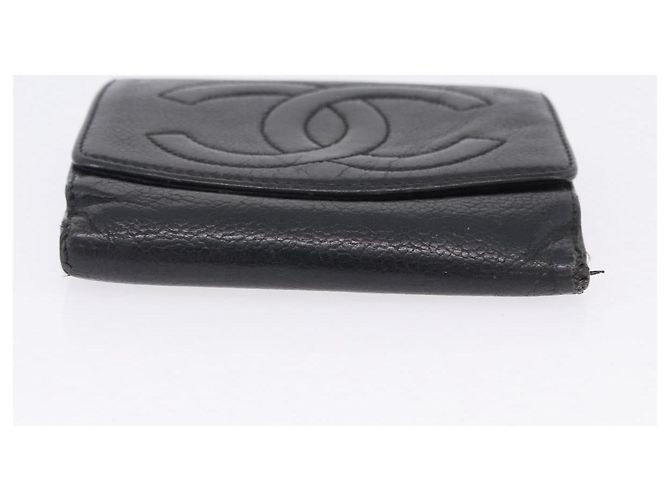 Portafoglio CHANEL in pelle Set da 3 Nero CC Auth bs36923 - vista 15