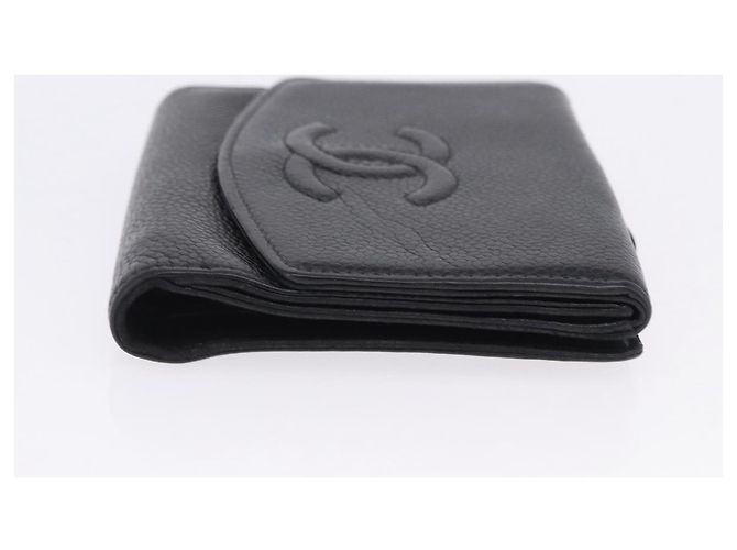Portafoglio CHANEL in pelle Set da 3 Nero CC Auth bs36923 - vista 21