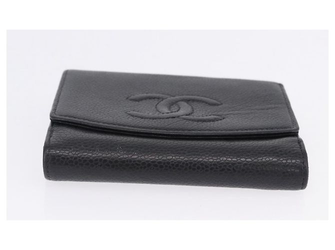 Portafoglio CHANEL in pelle Set da 3 Nero CC Auth bs36923 - vista 23