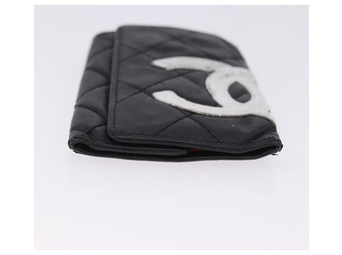 Portafoglio CHANEL in pelle Set da 3 Nero CC Auth bs36923 - vista 7