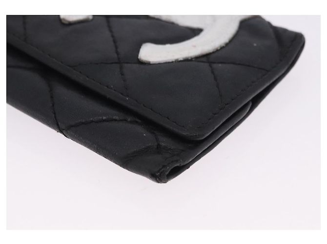 Portafoglio CHANEL in pelle Set da 3 Nero CC Auth bs36923 - vista 8