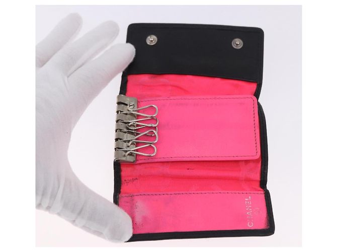 Portafoglio CHANEL in pelle Set da 3 Nero CC Auth bs36923 - vista 9