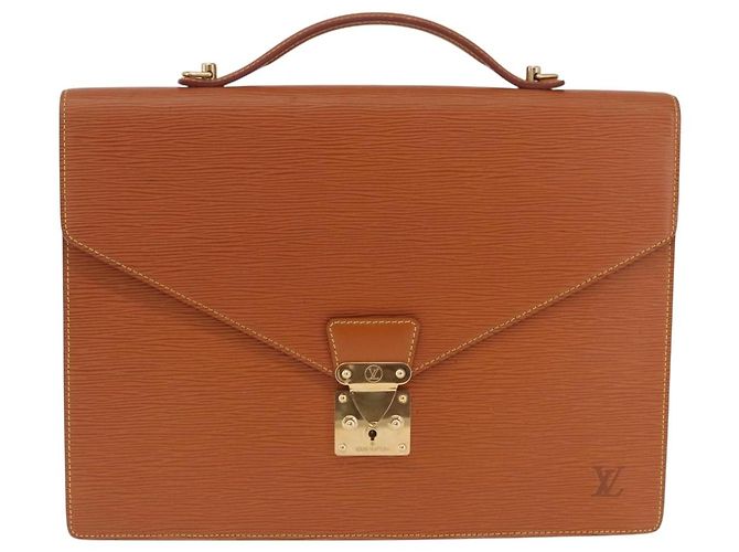 LOUIS VUITTON Epi Porte Documents Bandouliere Zipangu Gold M54468 LV Auth 201296 - vista 13