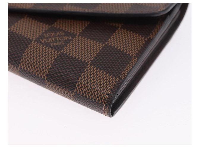 LOUIS VUITTON Damier Ebene Portefeuille Sarah Long Wallet N63209 LV Auth 200571M - vista 14