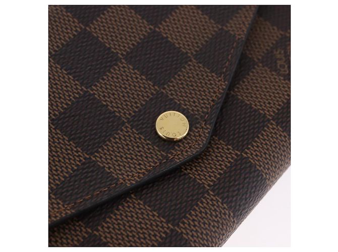 LOUIS VUITTON Damier Ebene Portefeuille Sarah Long Wallet N63209 LV Auth 200571M - vista 17