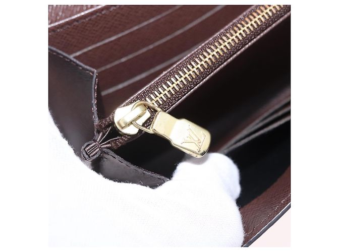 LOUIS VUITTON Damier Ebene Portefeuille Sarah Long Wallet N63209 LV Auth 200571M - vista 24