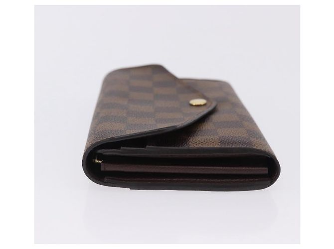LOUIS VUITTON Damier Ebene Portefeuille Sarah Long Wallet N63209 LV Auth 200571M - vista 4