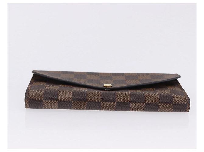 LOUIS VUITTON Damier Ebene Portefeuille Sarah Long Wallet N63209 LV Auth 200571M - vista 6