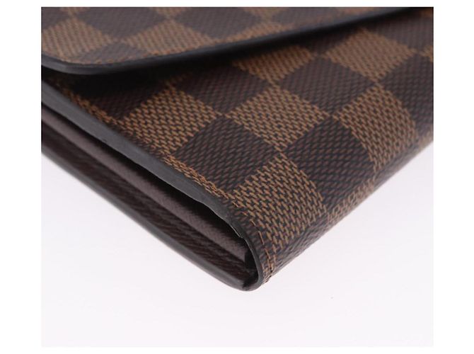 LOUIS VUITTON Damier Ebene Portefeuille Sarah Long Wallet N63209 LV Auth 200571M - vista 7