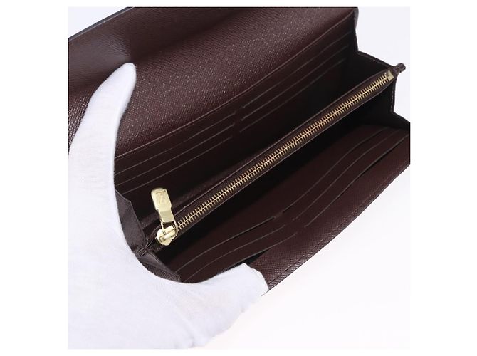 LOUIS VUITTON Damier Ebene Portefeuille Sarah Long Wallet N63209 LV Auth 200571M - vista 9