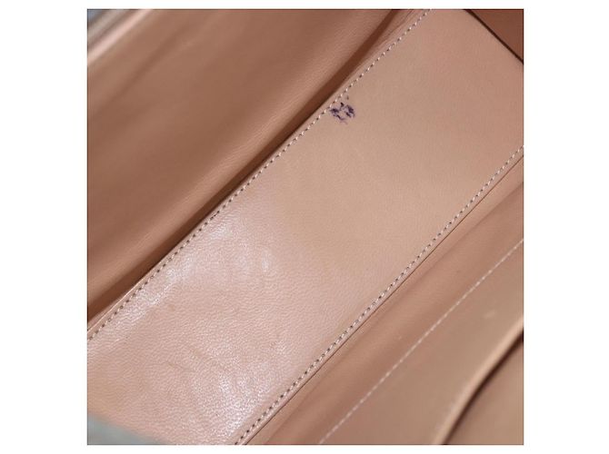 Borsa Valextra in camoscio grigio tono oro Auth 201257 Marrone - vue 10