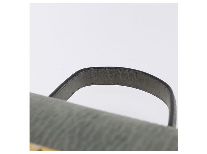 Borsa Valextra in camoscio grigio tono oro Auth 201257 Marrone - vue 14