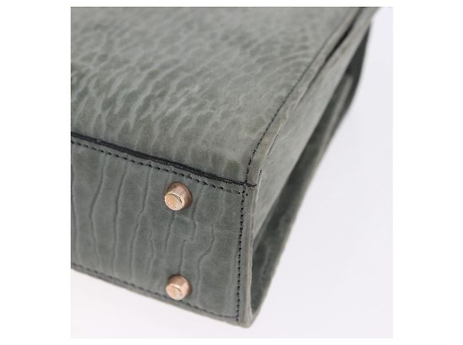 Borsa Valextra in camoscio grigio tono oro Auth 201257 Marrone - vue 18