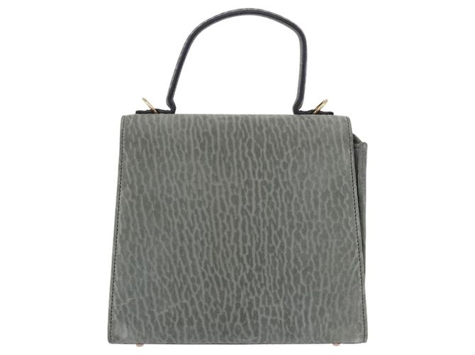 Borsa Valextra in camoscio grigio tono oro Auth 201257 Marrone - vue 2