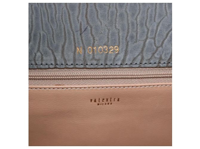 Borsa Valextra in camoscio grigio tono oro Auth 201257 Marrone - vue 21