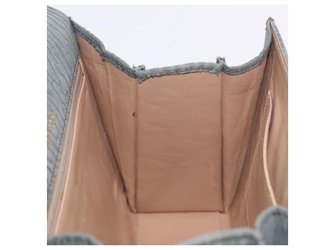 Borsa Valextra in camoscio grigio tono oro Auth 201257 Marrone - vue 22