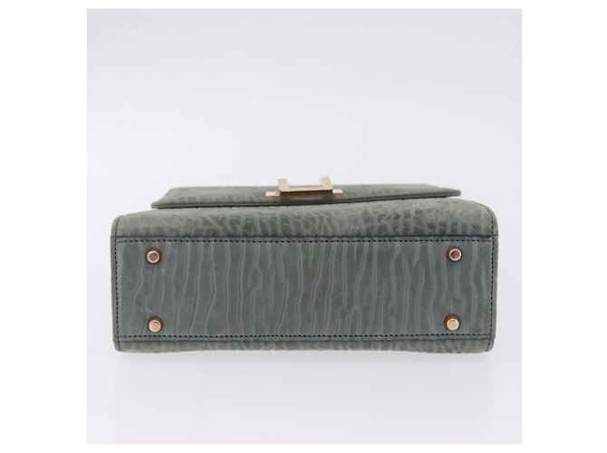 Borsa Valextra in camoscio grigio tono oro Auth 201257 Marrone - vue 5