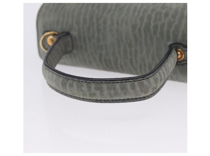 Borsa Valextra in camoscio grigio tono oro Auth 201257 Marrone - vue 7