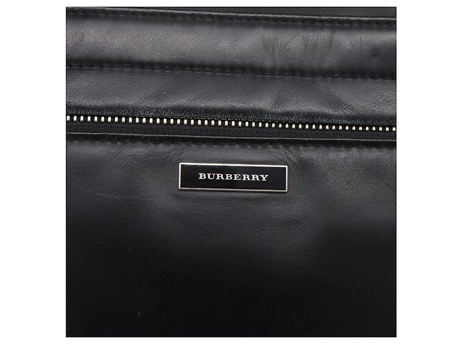 Borsa Business BURBERRY in Pelle 2way Nera Argento Auth ti4007 Nero - vista 10
