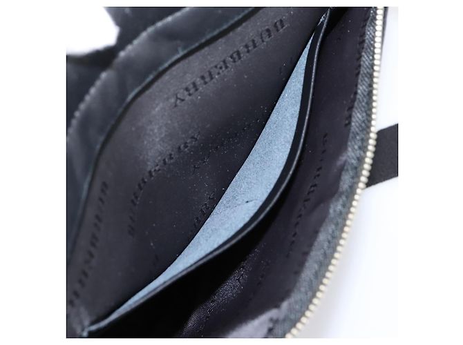 Borsa Business BURBERRY in Pelle 2way Nera Argento Auth ti4007 Nero - vista 12